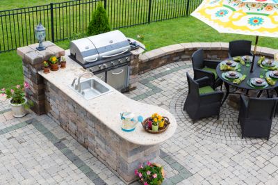 Outdoor Patio With Kitchen Installation - Outdoor Kitchens Franklin Square, New York